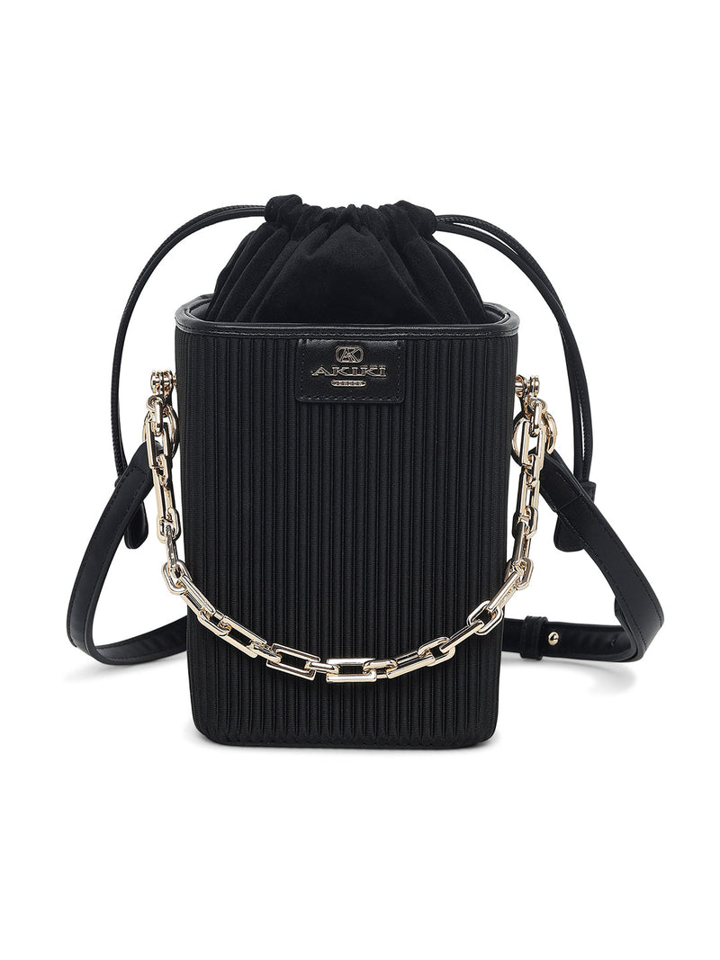 AKIKI London Belmond Small Sling Bag Black detail