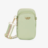 Lavie Luxe Mobile Vertical Mobile Sling Bag in Sage Green
