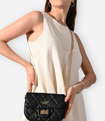Lavie Luxe Chan25 Quilted Flap Small Sling Bag