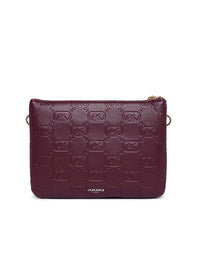 AKIKI London Purely 25 Medium Sling Bag Maroon detail
