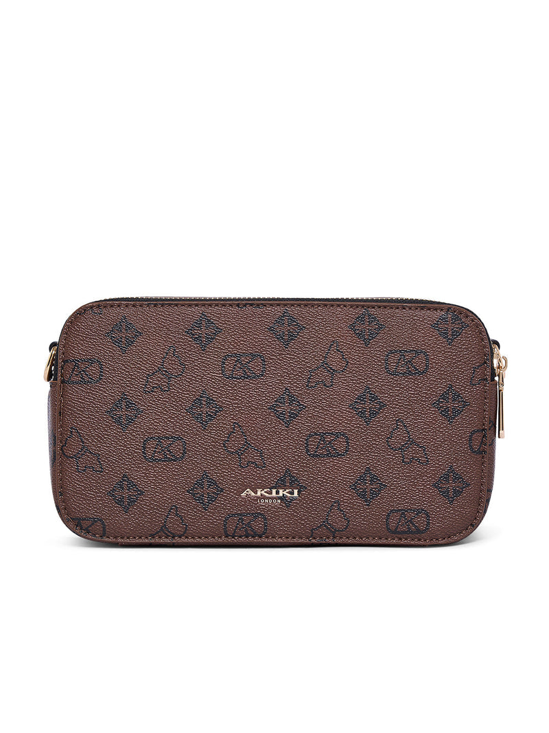 AKIKI London Kew 22 Box Small Sling Bag Brown detail