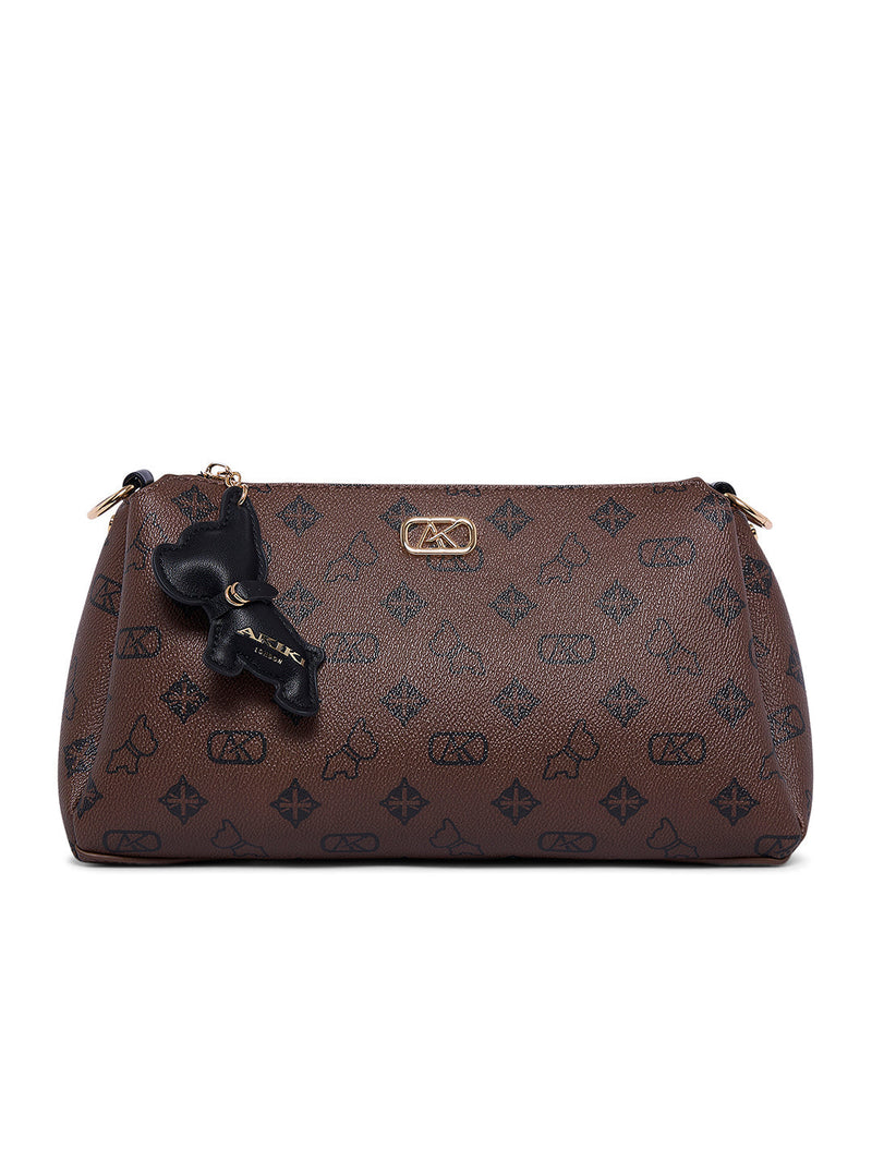 AKIKI London Barnsbury 26 Medium Sling Bag - Brown