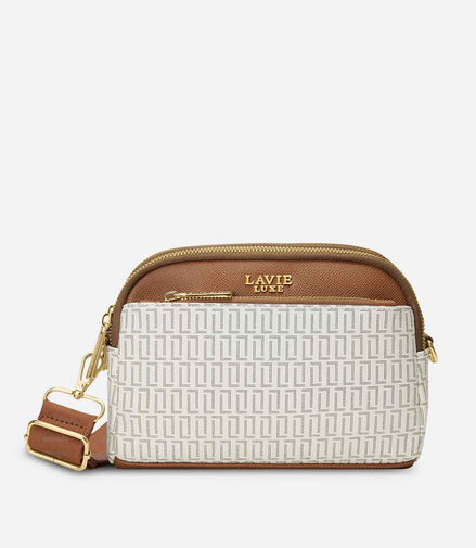 Lavie Luxe Monogram Hemily 3 Compartment Sling Bag