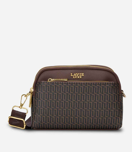 Lavie Luxe Monogram Hemily 3 Compartment Sling Bag