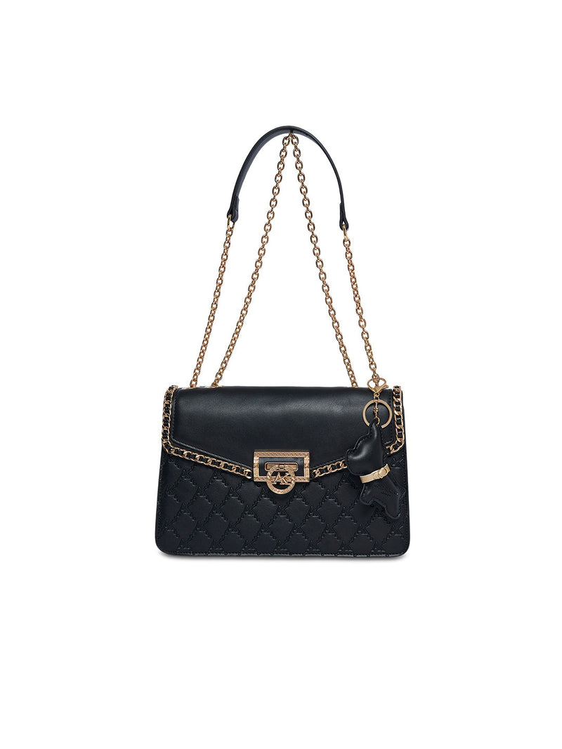 AKIKI London Hampstead 26 Flap Small Sling Bag - Black