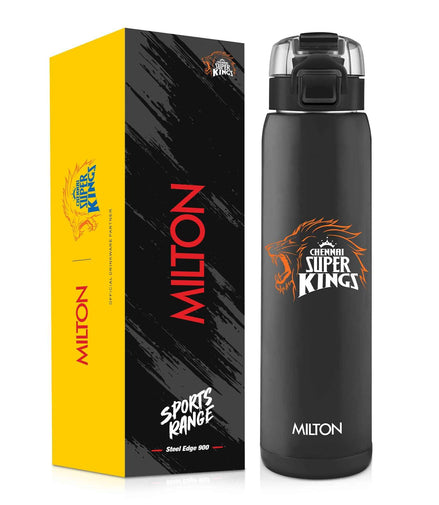 Milton Sports Steel Edge UV Printing Thermoware Bottle With Twin Lid - Chennai Super Kings (CSK) - Milton