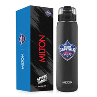 Milton Sports Steel Edge UV Printing Thermoware Bottle With Twin Lid - Delhi Capitals (DC) - Milton