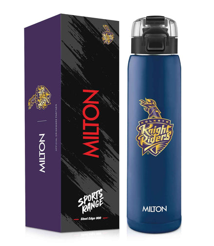 Milton Sports Steel Edge UV Printing Thermoware Bottle With Twin Lid - Kolkata Knight Riders (KKR) - Milton