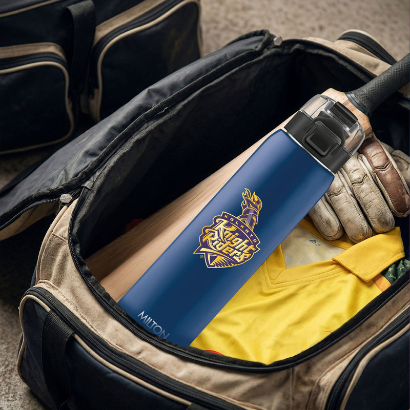 Milton Sports Steel Edge UV Printing Thermoware Bottle With Twin Lid - Kolkata Knight Riders (KKR) - Milton