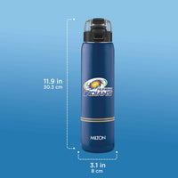 Milton Sports Steel Edge UV Printing Thermoware Bottle With Twin Lid - Mumbai Indians (MI) - Milton