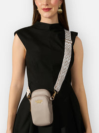 Lavie Luxe Mobile Vertical26 Mobile Sling Bag in Taupe