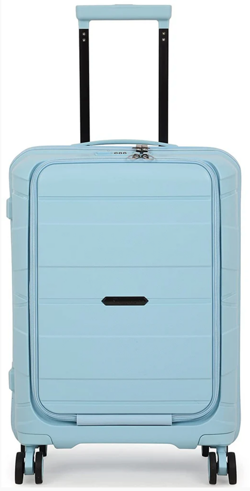 IT Luggage Momentous Trolley Crystal Sky — front view