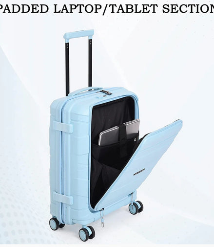 IT Luggage Momentous Trolley — Crystal Sky Blue