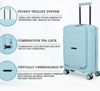IT Luggage Momentous Trolley Crystal Sky — open interior