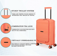 IT Luggage Momentous Trolley Fusion Coral — open interior