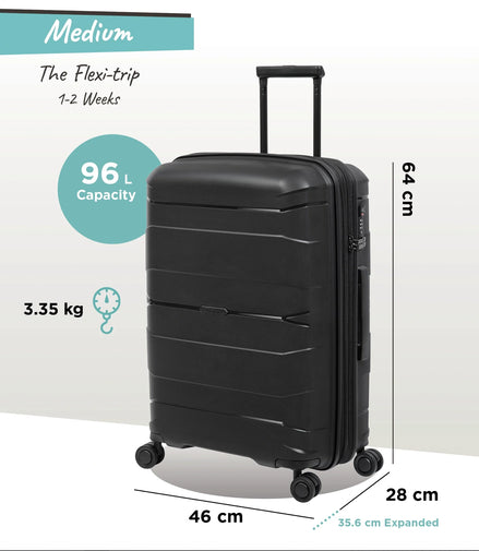 IT Luggage Momentous Expandable Trolley Suitcase — Black