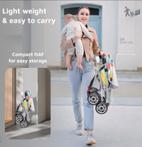 Lollipop Lite Stroller - Travel Friendly, Easy To Fold, Reversible Handle, Wheel Lock, Adjustable Leg Rest - image 5 of 7 - Baby Stroller