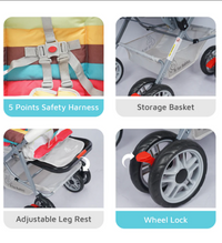 Lollipop Lite Stroller - Travel Friendly, Easy To Fold, Reversible Handle, Wheel Lock, Adjustable Leg Rest - image 3 of 7 - Baby Stroller