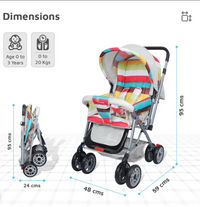 Lollipop Lite Stroller - Travel Friendly, Easy To Fold, Reversible Handle, Wheel Lock, Adjustable Leg Rest - image 2 of 7 - Baby Stroller