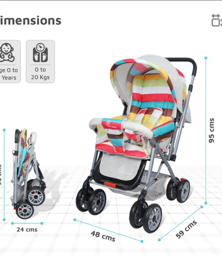 R for Rabbit Lollipop Lite Stroller — Travel Friendly, Easy Fold, Reversible Handle