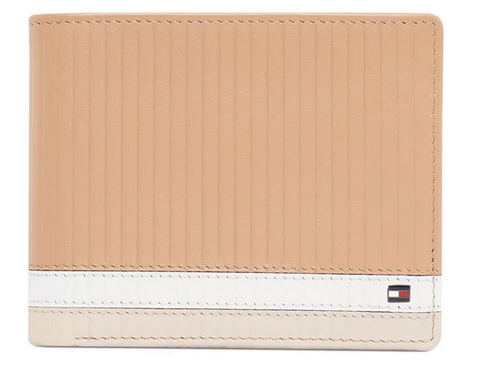 TommyHilfiger Beige&White Leather Wallet