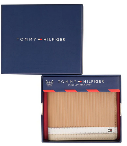 TommyHilfiger Beige&White Leather Wallet - image 1 of 7 - Wallet