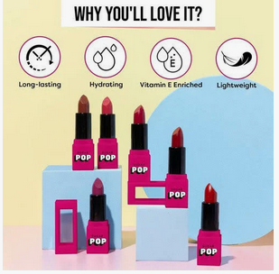 Sugar Pop Velvet Matte Lipstick – Bold Pink - image 2 of 5 - lipstick