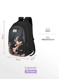 Genie Sea Bloom 36L School Backpack - Black