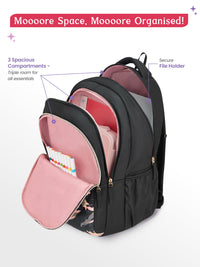 Genie Sea Bloom 36L School Backpack Black — view 5