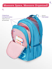 Genie Sea Bloom 36L School Backpack Steel Blue