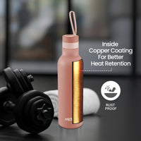 Milton Smarty Thermosteel Bottle Pink - side view