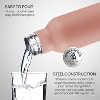 Milton Smarty Thermosteel Bottle Pink - lid and cap detail