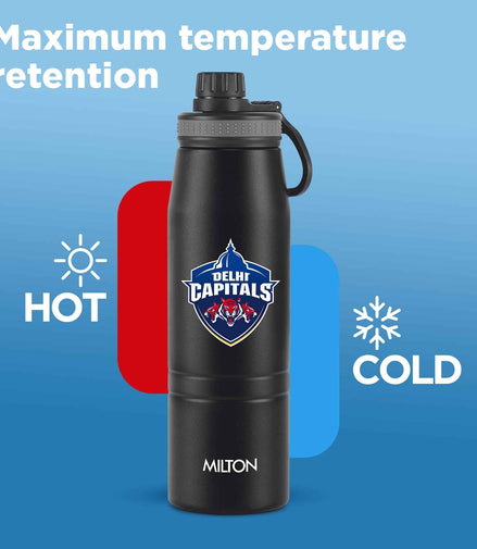 Milton Sports Sparkle UV Printing Thermosteel Bottle - Delhi Capitals (DC) - Milton