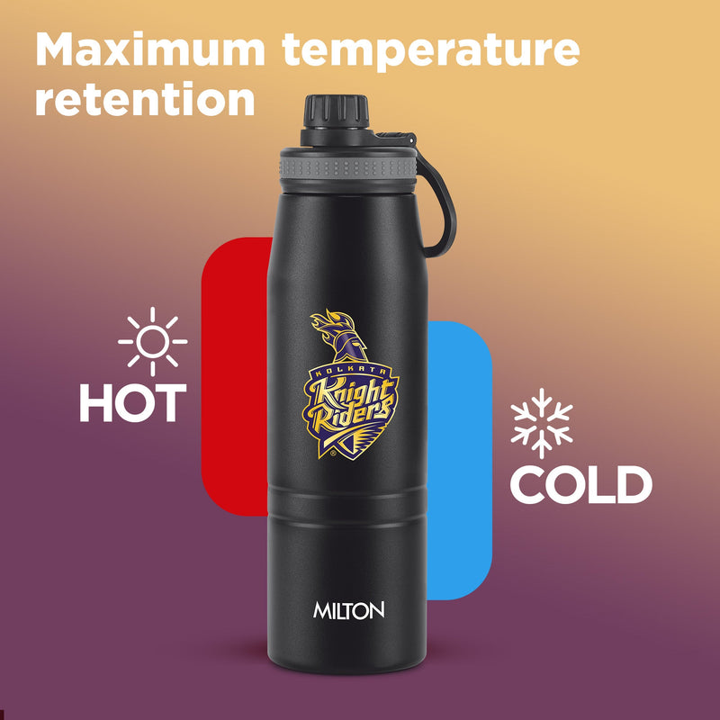 Milton Sports Sparkle UV Printing Thermosteel Bottle - Kolkata Knight Riders (KKR) - Milton
