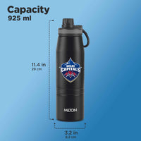Milton Sports Sparkle UV Printing Thermosteel Bottle - Delhi Capitals (DC) - Milton