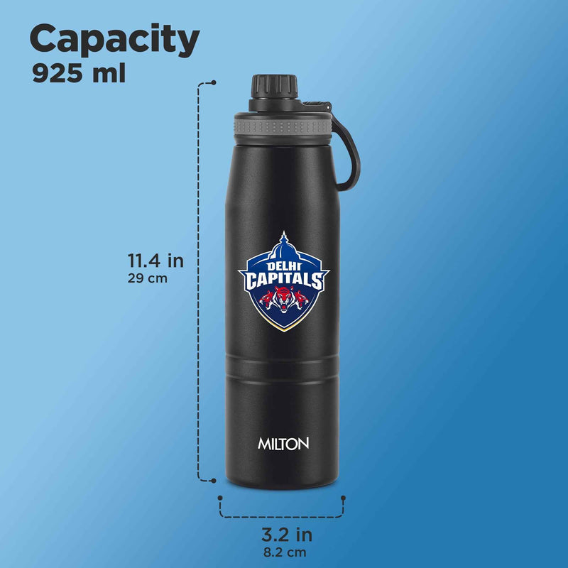 Milton Sports Sparkle UV Printing Thermosteel Bottle - Delhi Capitals (DC) - Milton