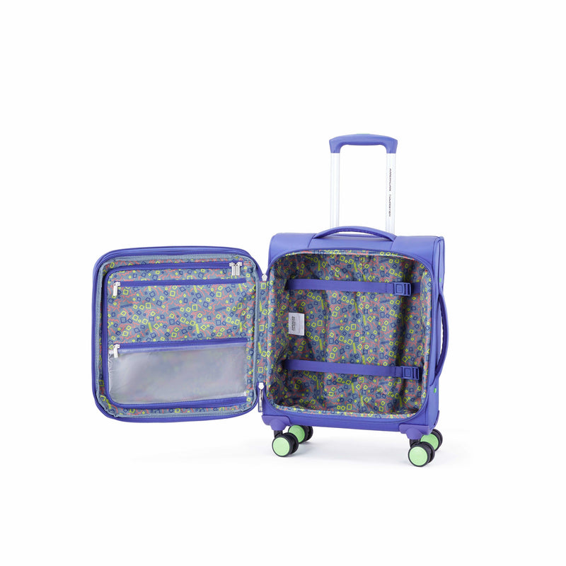 American Tourister Trippin Softside Spinner Trolley Blue