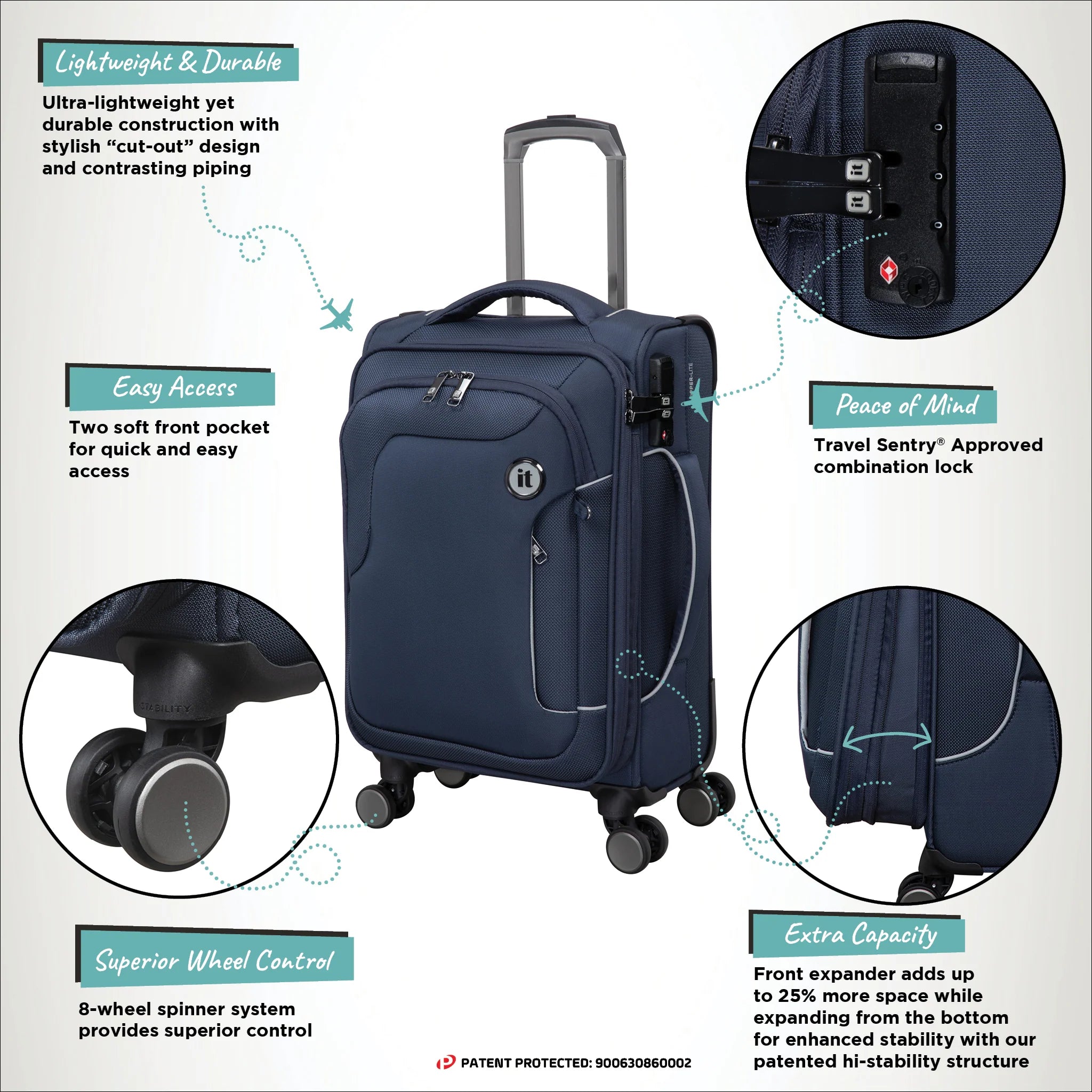 IT Luggage Teleported Cabin Soft Luggage