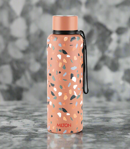 Milton Textured Marble Stones 3D UV Printed Aura Thermosteel Bottle