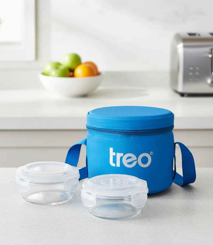 Sky Lite Borosilicate Round Tiffin (Treo By Milton) - image 2 of 3 - Food Storage Containers