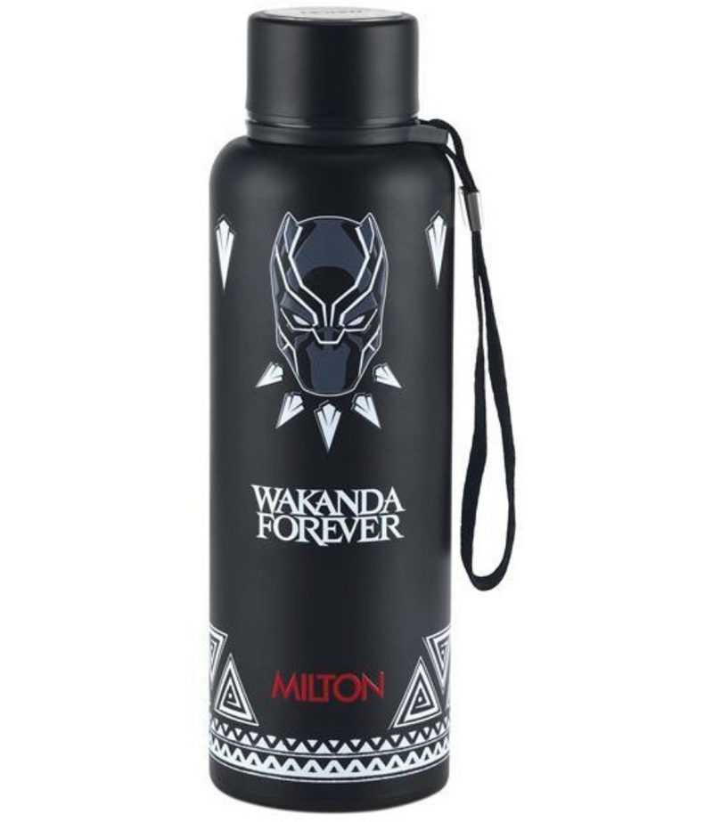 Milton Black Panther Wakanda Forever 3D Print Thermosteel Bottle 725ml — front view