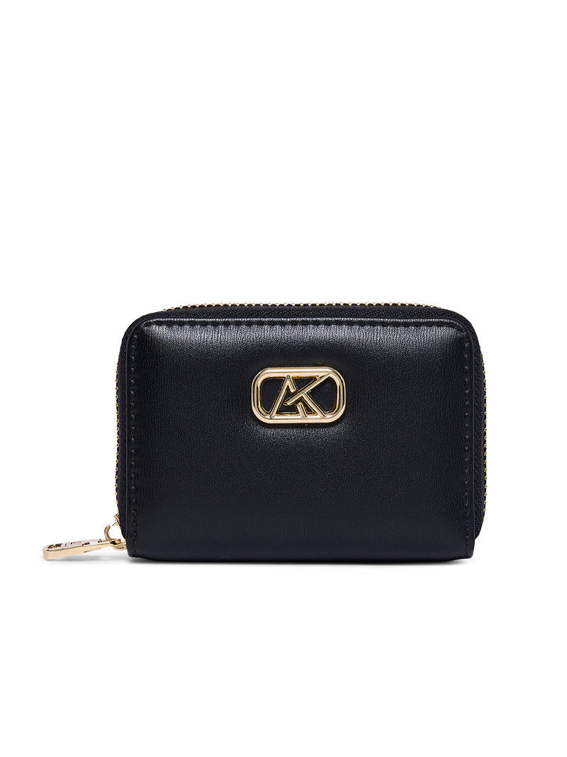 AKIKI London Kingsbury 11 Zip Around Small Wallet - Black