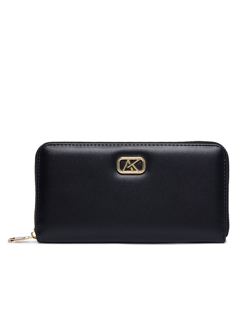AKIKI London Amesbury 20 Zip Around Large Wallet - Black
