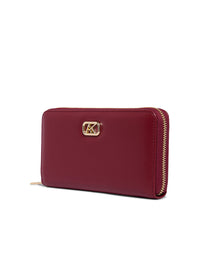 AKIKI London Amesbury 20 Zip Around Large Wallet Red detail