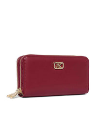 AKIKI London Wellsbury 2 Compartments Zip Around Large Wallet