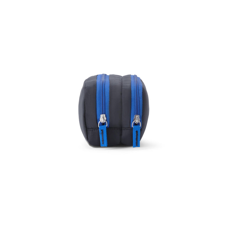 American Tourister cable organiser travel pouch Black — open showing elastic loops