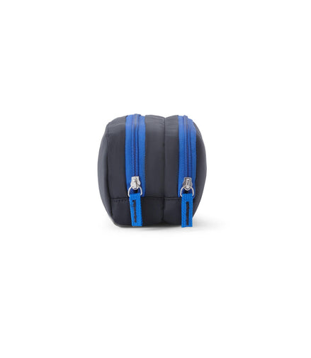 American Tourister cable organiser travel pouch Black — open showing elastic loops