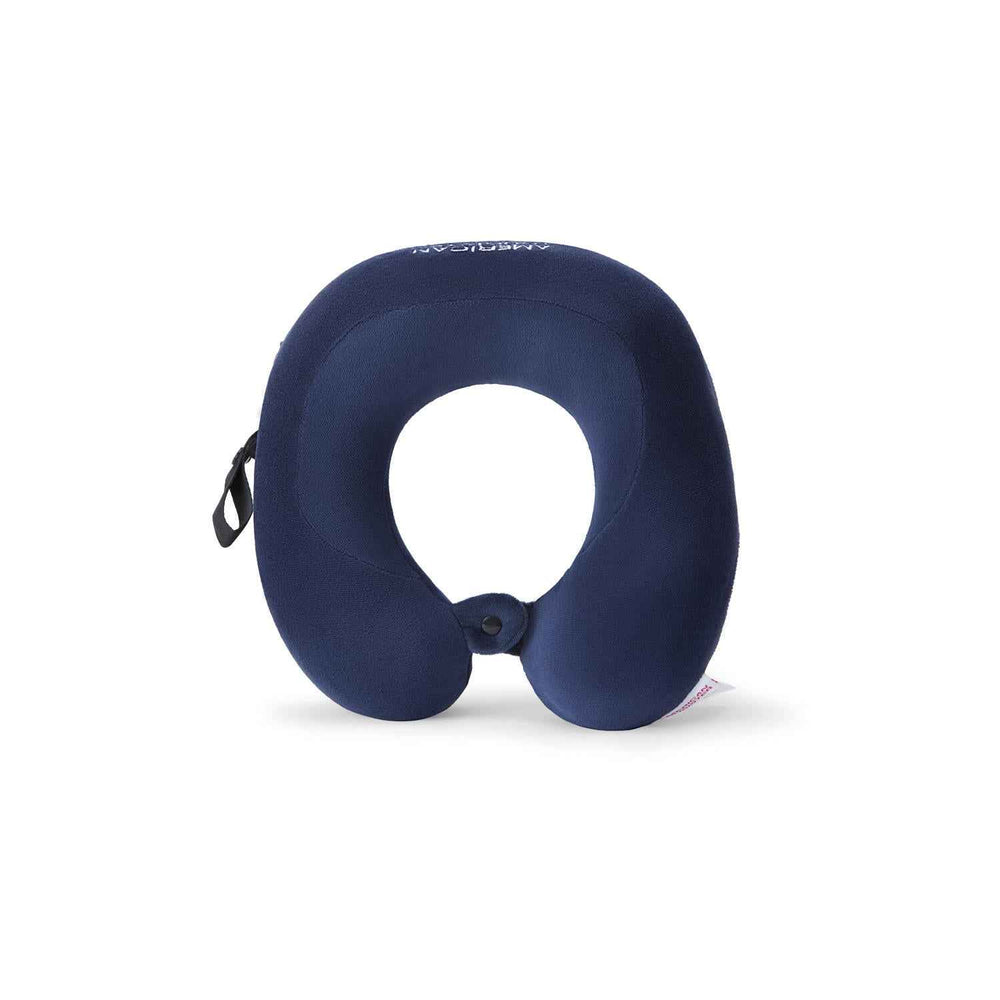 American Tourister Memory Foam Travel Neck Pillow Blue