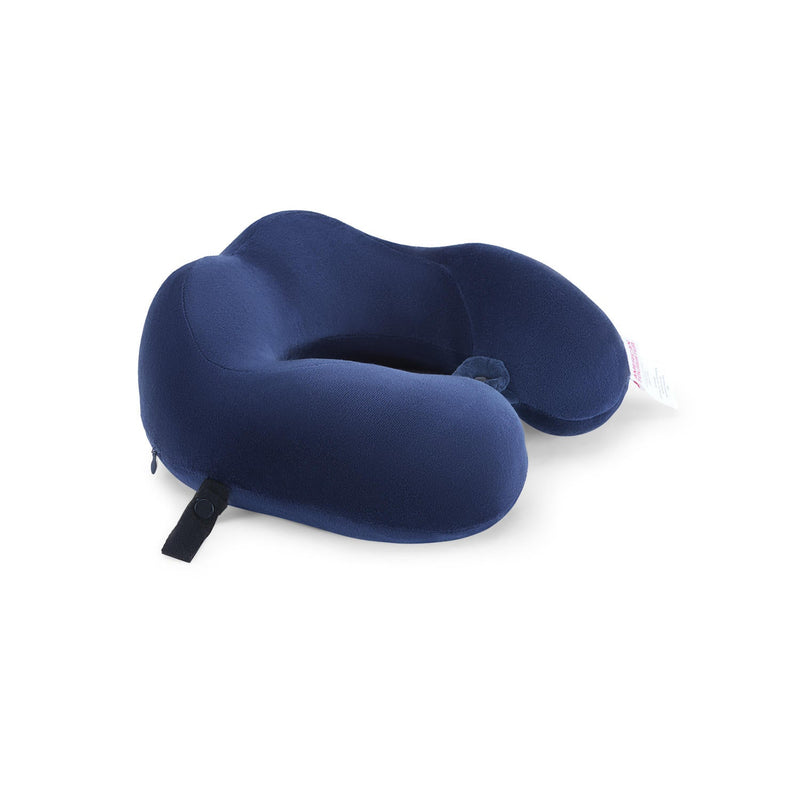 American Tourister memory foam travel neck pillow Blue — lifestyle shot