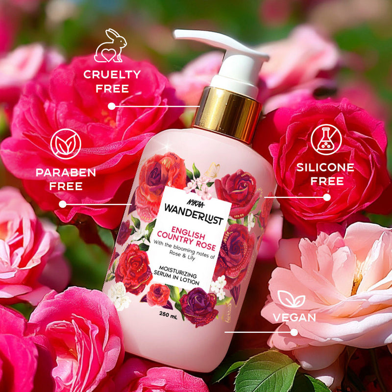 Nykaa Wanderlust Body Lotion — side view